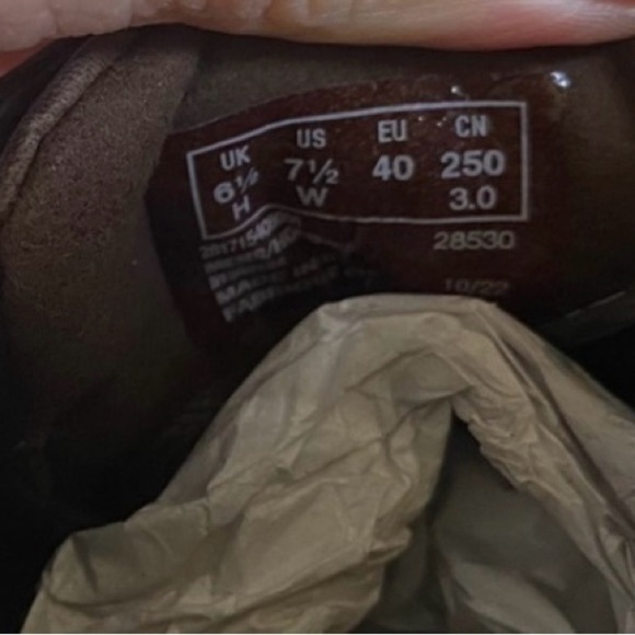 Clarks Gessler Shoe Mens 7 1/2 Wide Casual Lace Up Dark Brown Leather New in Box - Picture 7 of 8